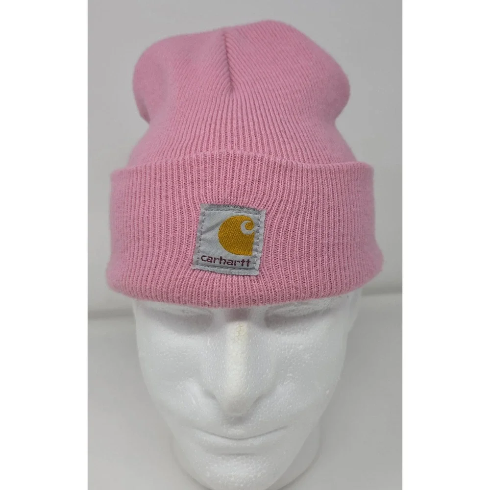 Carhartt Youth Pink Acrylic Ribbed Knit Watch Hat Beanie CB8905 P182 One Size